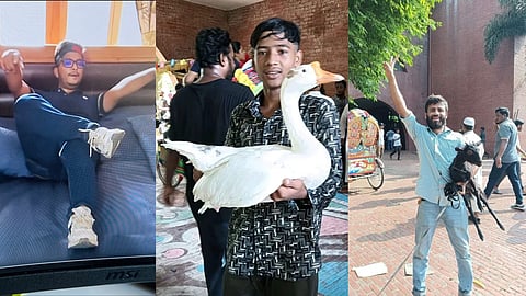 agitated protesters loot PM's residence in Dhaka